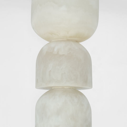 Halo Sculpture Swirl Resin White