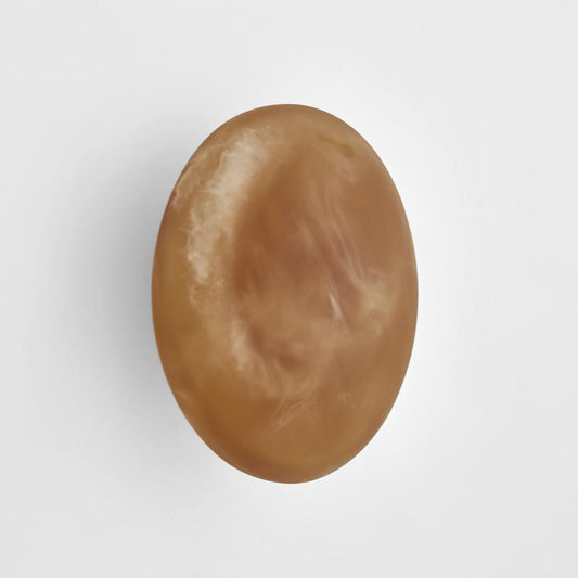 Halo Coat Hook Small Swirl Resin Toffee