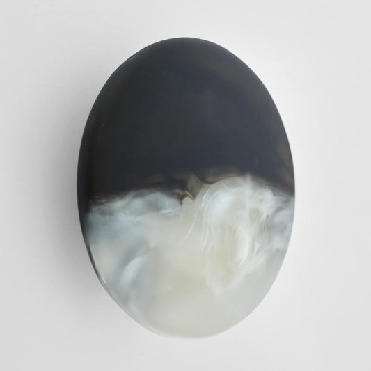 Halo Coat Hook Medium Swirl Resin B&W