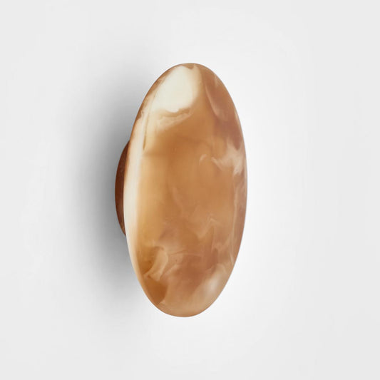 Halo Coat Hook Medium Swirl Resin Toffee