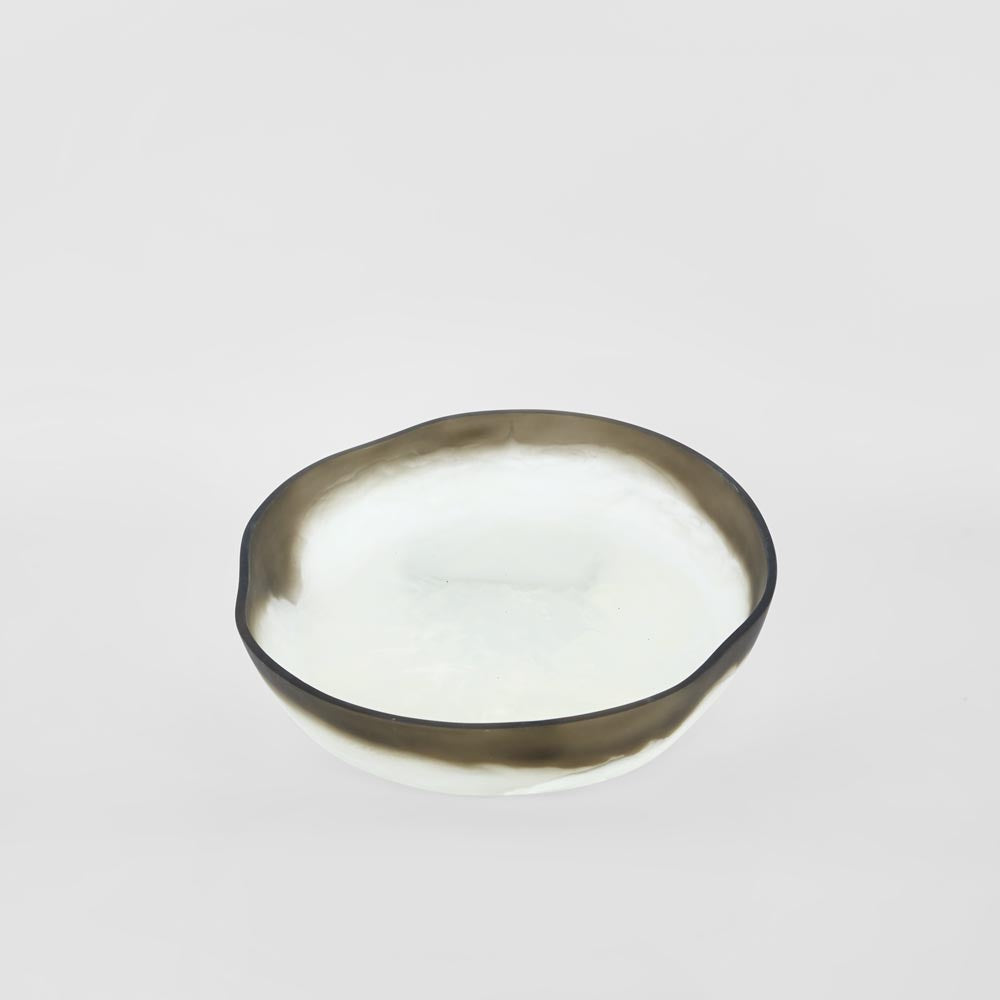Halo Bowl Large Swirl Resin B&W