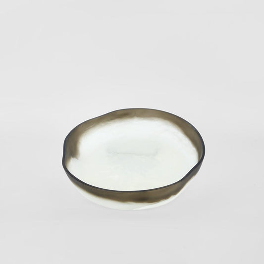 Halo Bowl Large Swirl Resin B&W