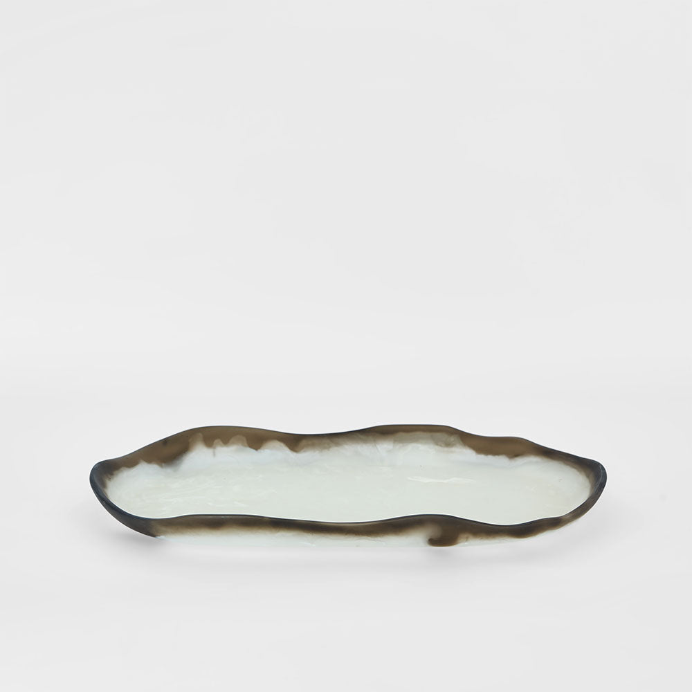 Halo Platter Swirl Resin B&W