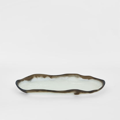 Halo Platter Swirl Resin B&W