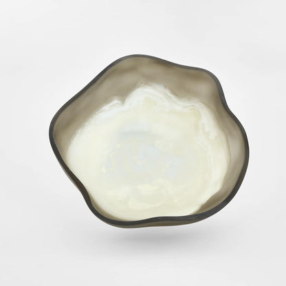 Halo Bowl Small Swirl Resin B&W