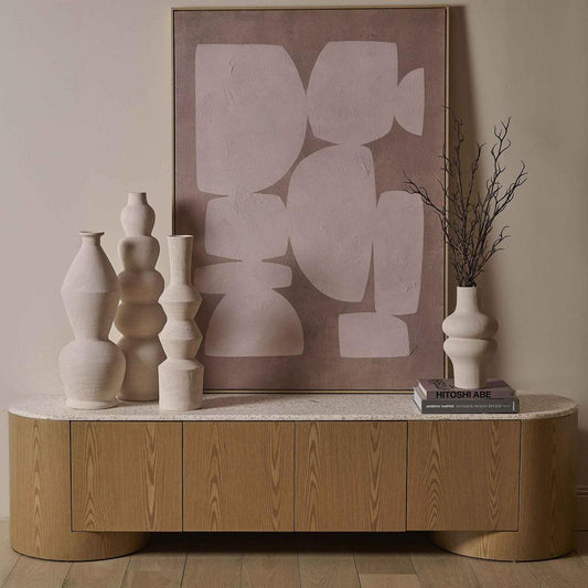 Stones Abstract Textured Canvas Wall Art 100x140cm