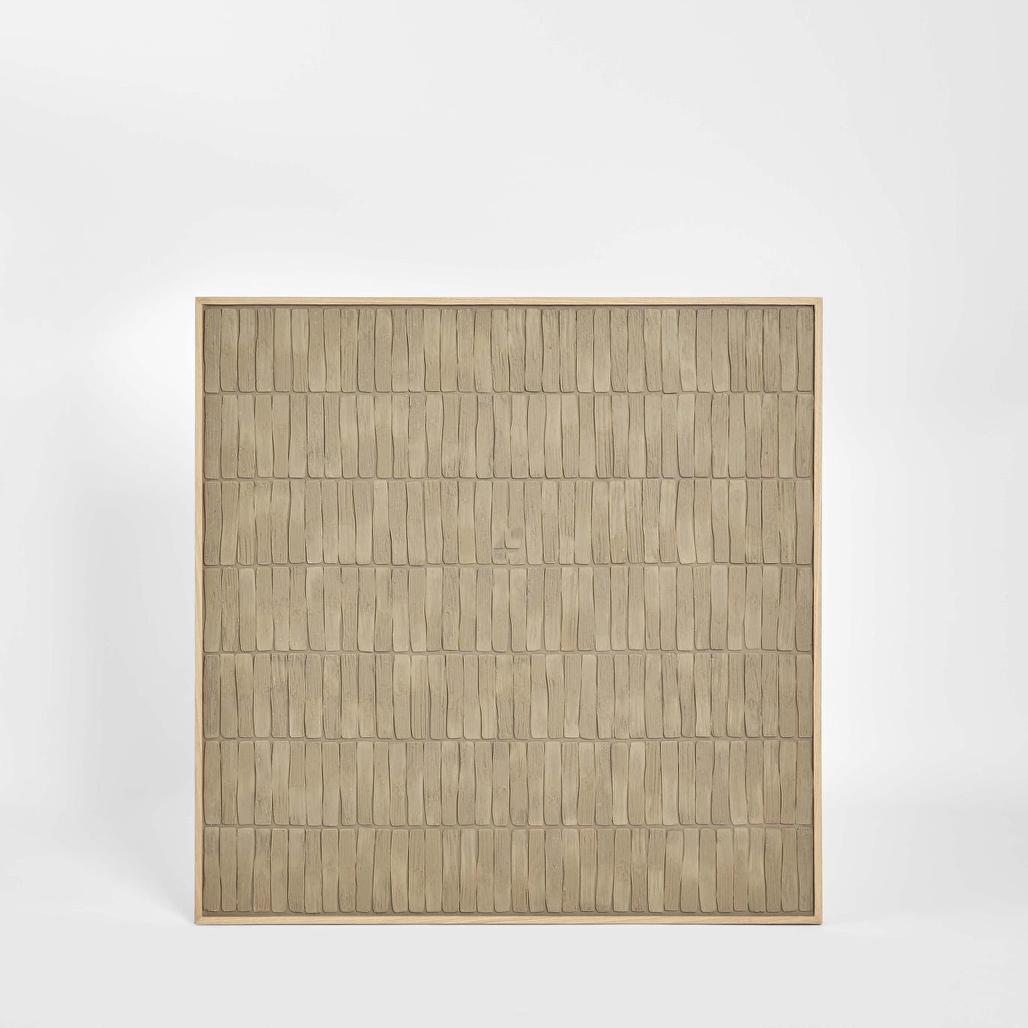 Axis Resin Wall Art 100 x 100cm Taupe