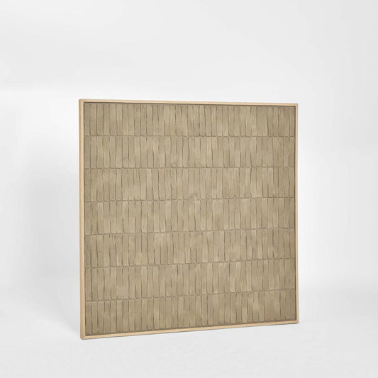 Axis Resin Wall Art 100 x 100cm Taupe