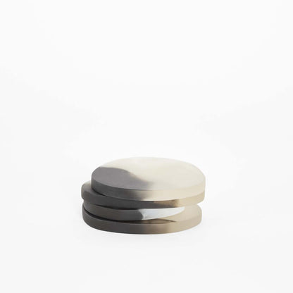 Halo Set of 4 Resin Coasters Black & White