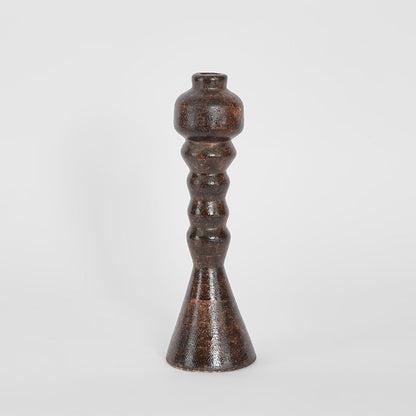 Lume Pillar Candle Stand Brown
