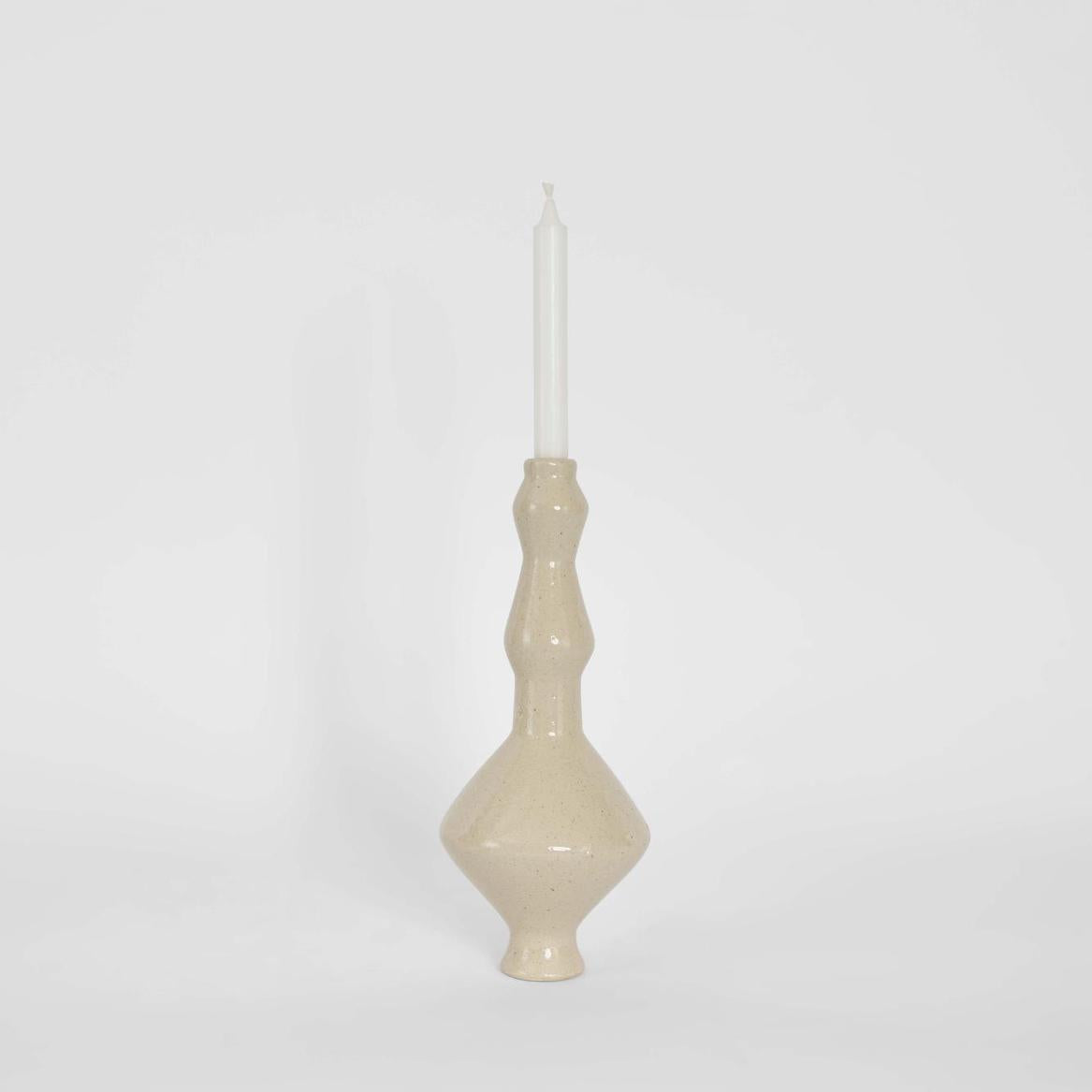 Lume Loom Candle Stand White