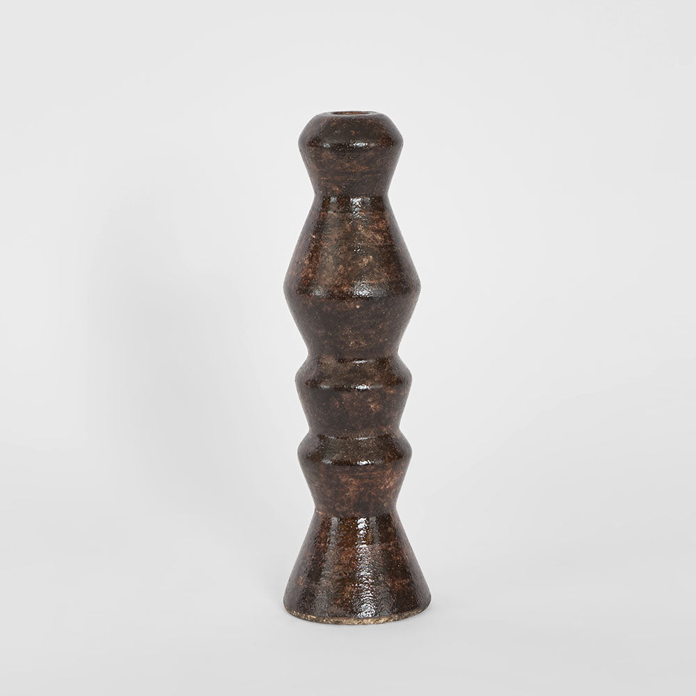 Lume Boulder Candle Stand Brown