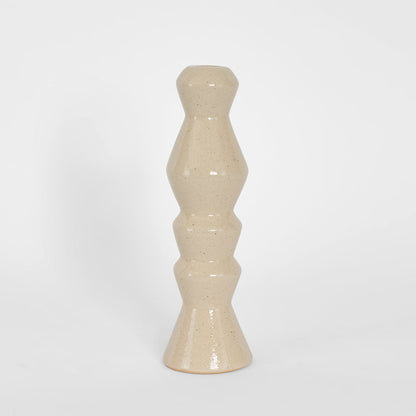 Lume Boulder Candle Stand White