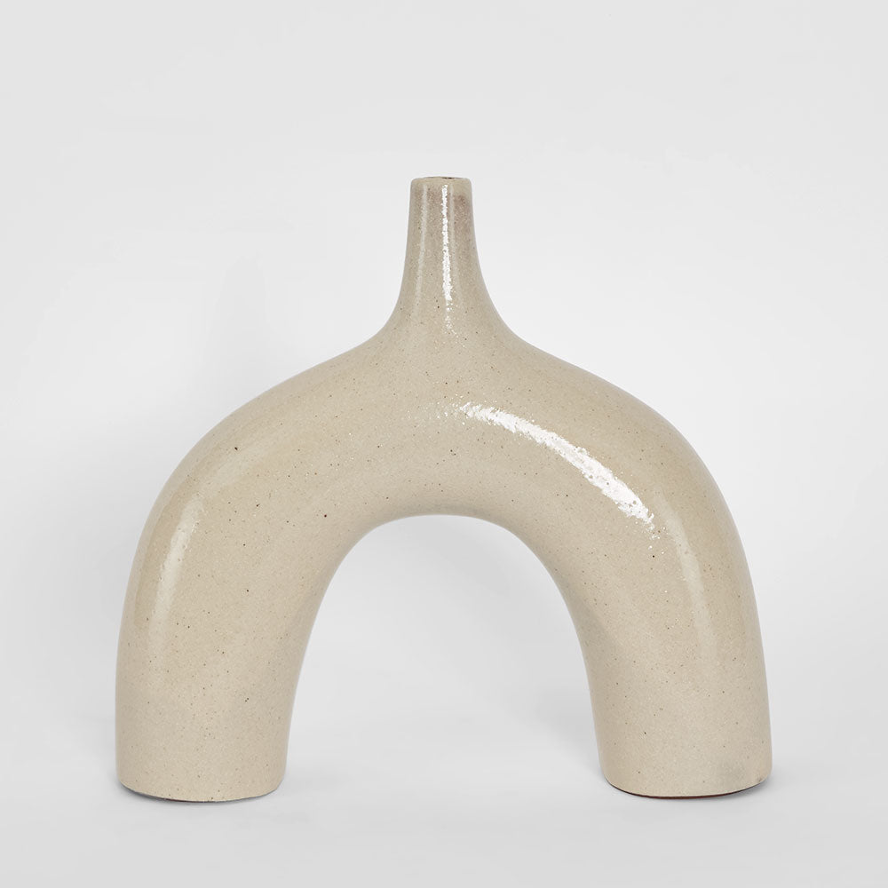 Gaia Arc Vase White