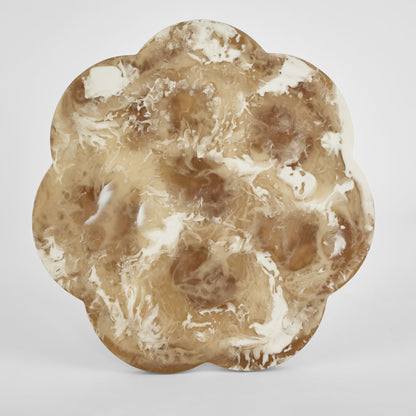 Halo Scallop Resin Chopping Board Latte