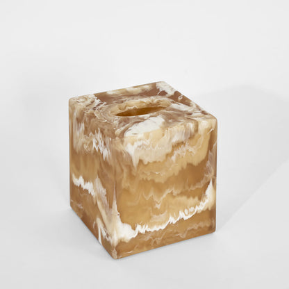 Halo Resin Tissue Box Latte