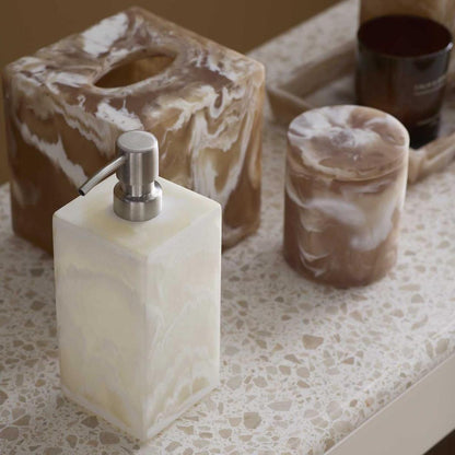 Halo Resin Tissue Box Latte