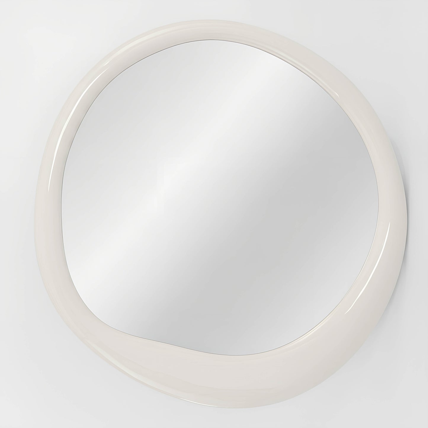 Sable Round Mirror 103cm High Gloss Off-White