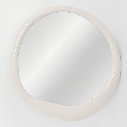 Sable Round Mirror 103cm High Gloss Off-White