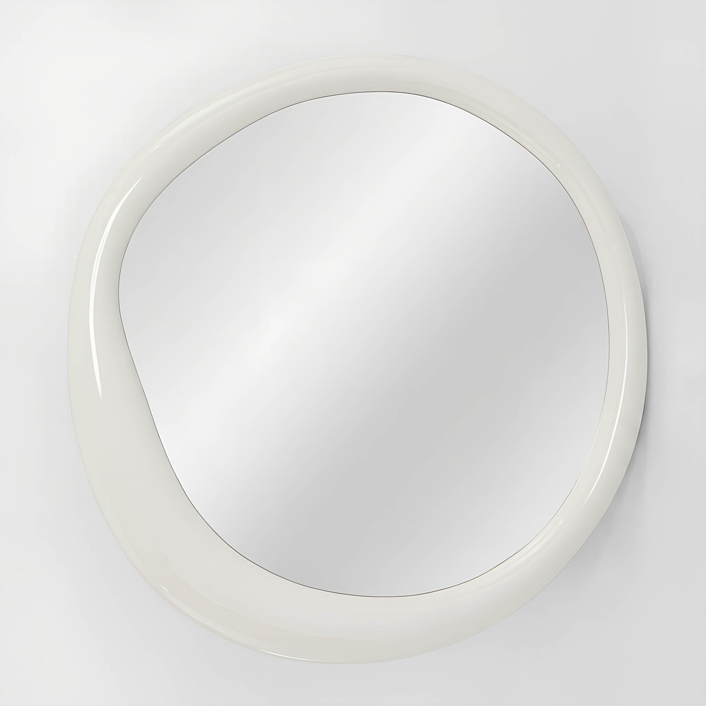 Sable Round Mirror 103cm High Gloss Off-White