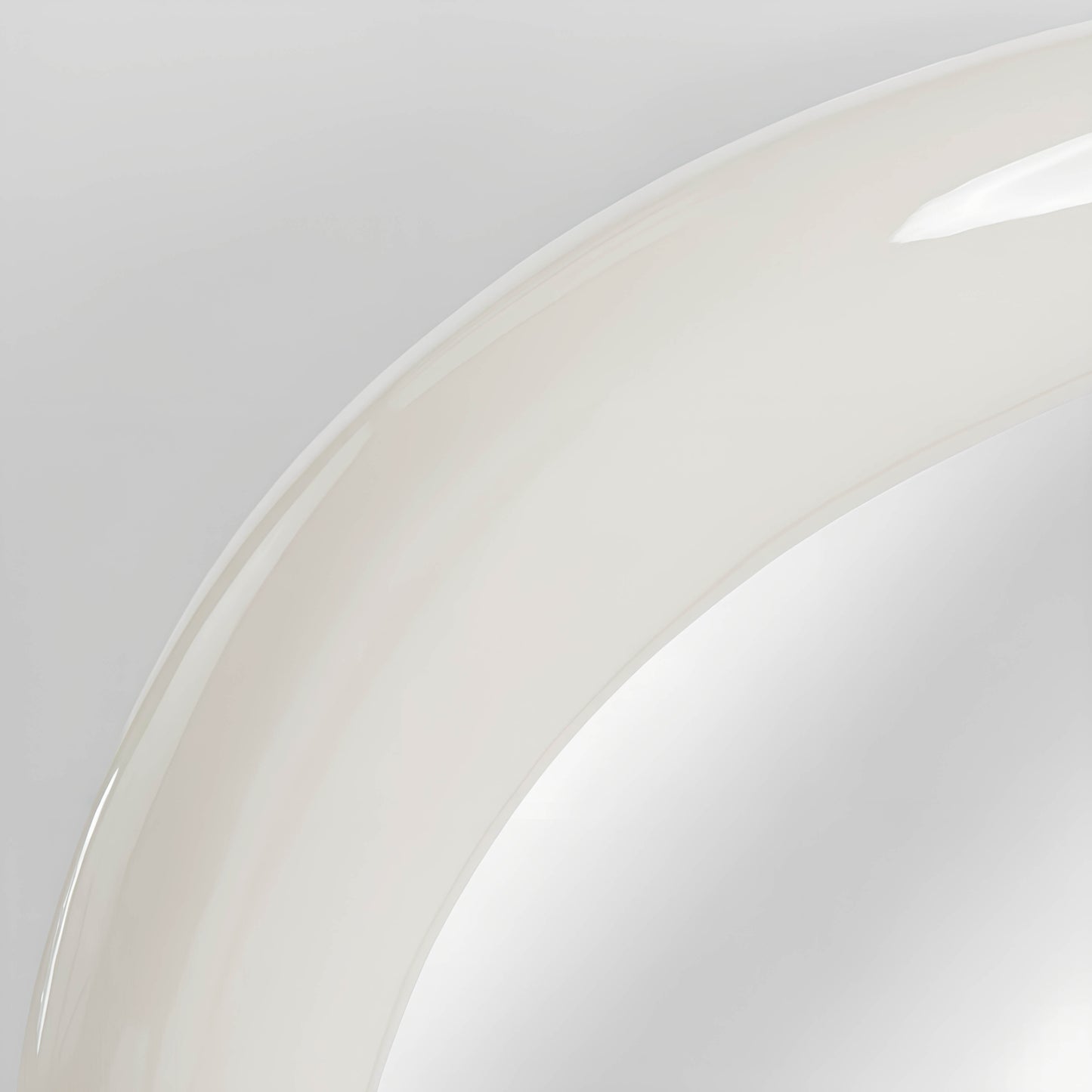 Sable Round Mirror 103cm High Gloss Off-White