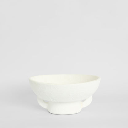 Ciel Footed Bowl Wide White