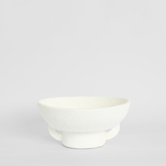 Ciel Footed Bowl Wide White