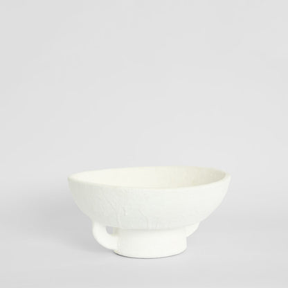 Ciel Footed Bowl Wide White