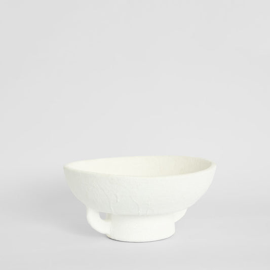 Ciel Footed Bowl Wide White