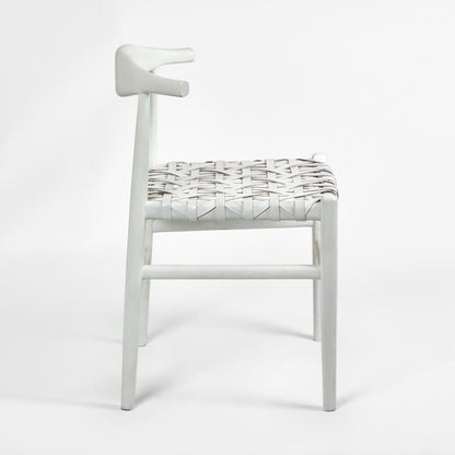 Sorren Dining Chair White Leather
