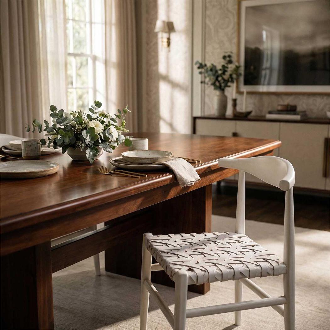 Sorren Dining Chair White Leather