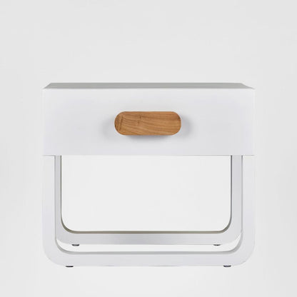 Norma Bedside Table White
