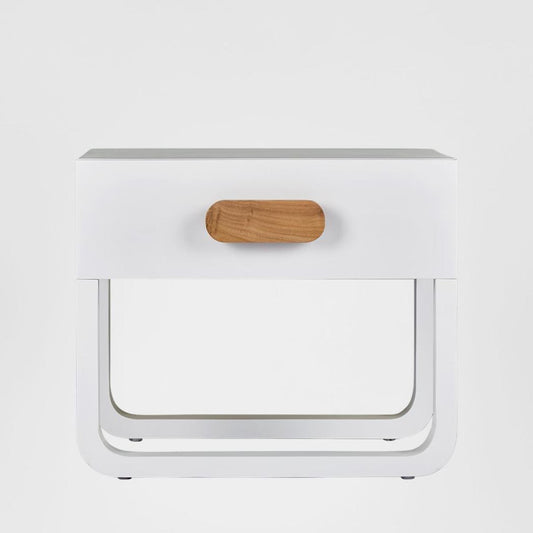 Norma Bedside Table White
