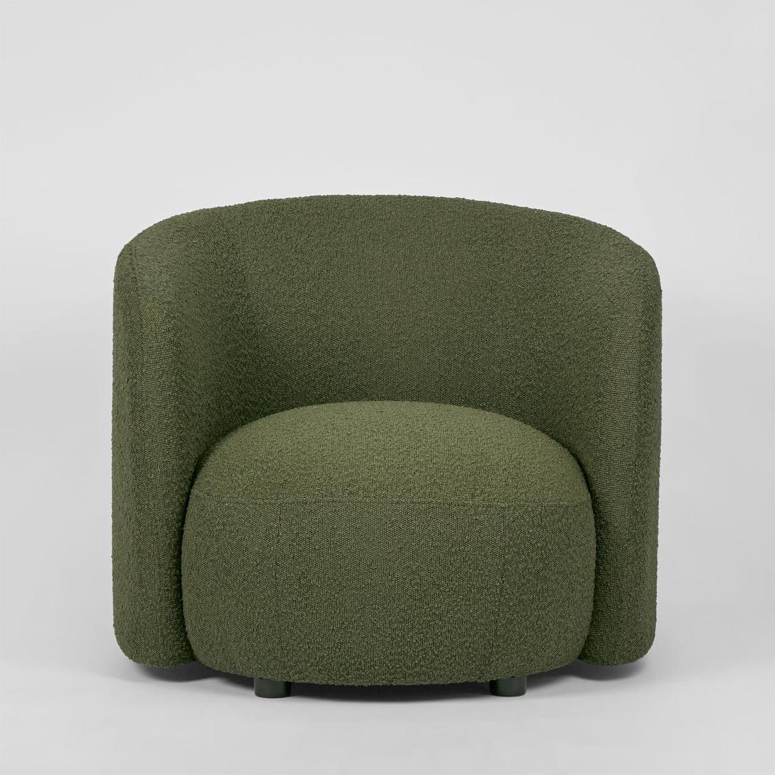 Plume ArmChair Olive Boucle