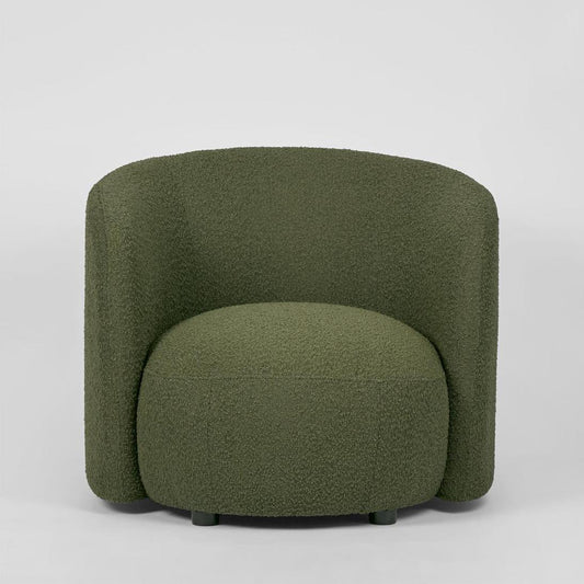 Plume ArmChair Olive Boucle