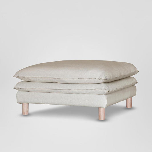 Aura Ottoman Cover C7 Natural Linen - Cover Only