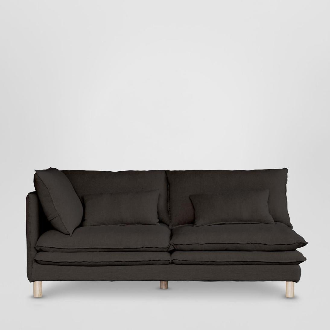 Aura 2 Seater Left Arm Cover Class 7 Black - Cover Only