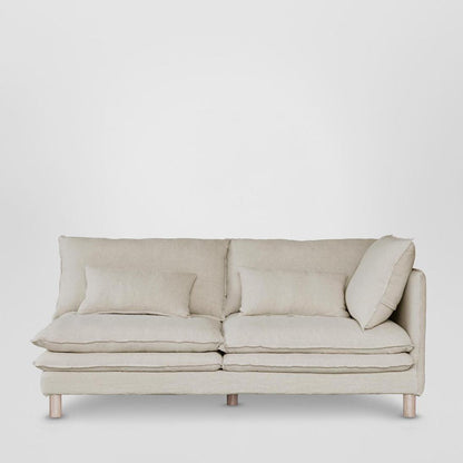 Aura 2 Seater Right Arm Cover Class 7 Natural Linen - Cover Only