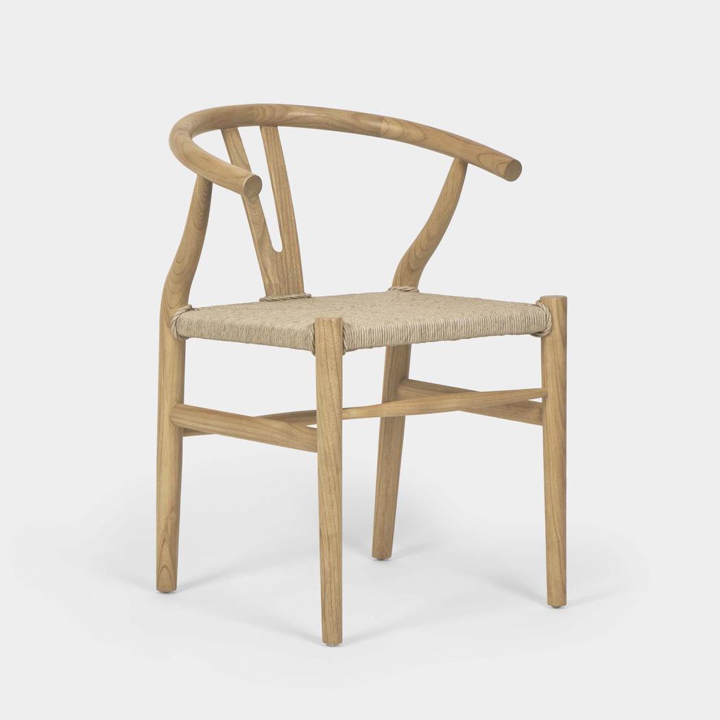 Arc Wishbone Dining Chair Natural