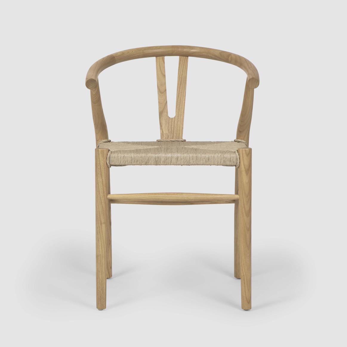 Arc Wishbone Dining Chair Natural