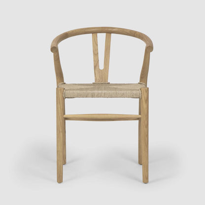Arc Wishbone Dining Chair Natural