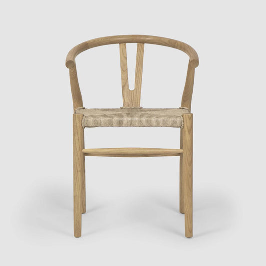 Arc Wishbone Dining Chair Natural