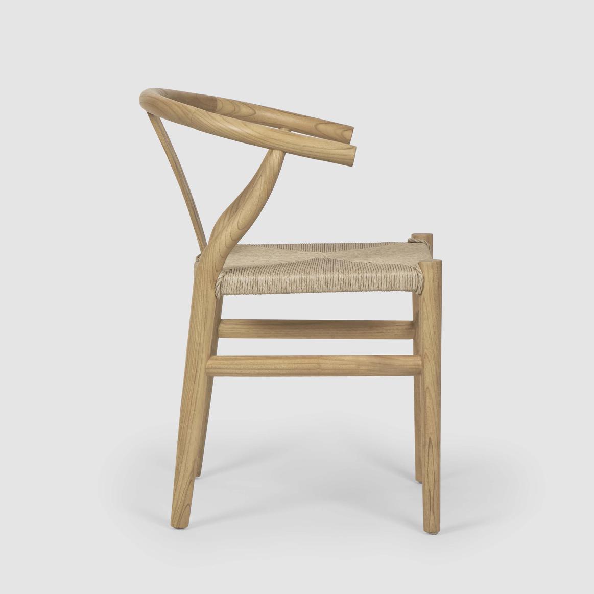 Arc Wishbone Dining Chair Natural