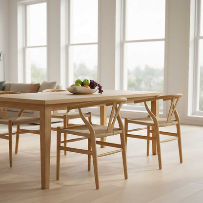 Arc Wishbone Dining Chair Natural