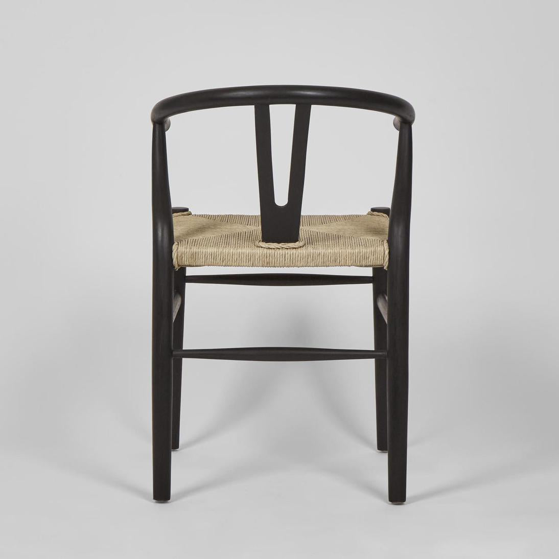 Arc Wishbone Dining Chair Black/Natural