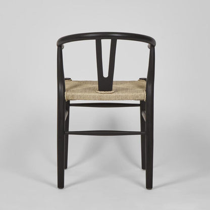 Arc Wishbone Dining Chair Black/Natural