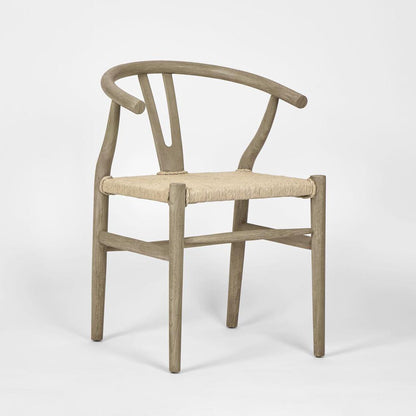 Arc Wishbone Dining Chair Grey/Natural