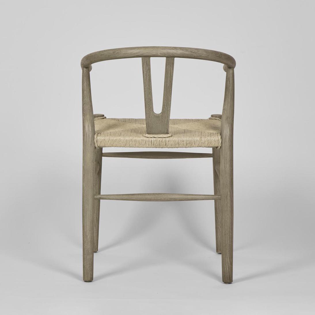 Arc Wishbone Dining Chair Grey/Natural