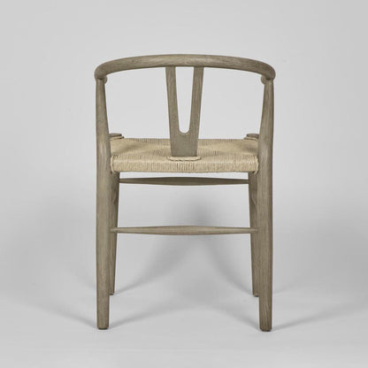 Arc Wishbone Dining Chair Grey/Natural