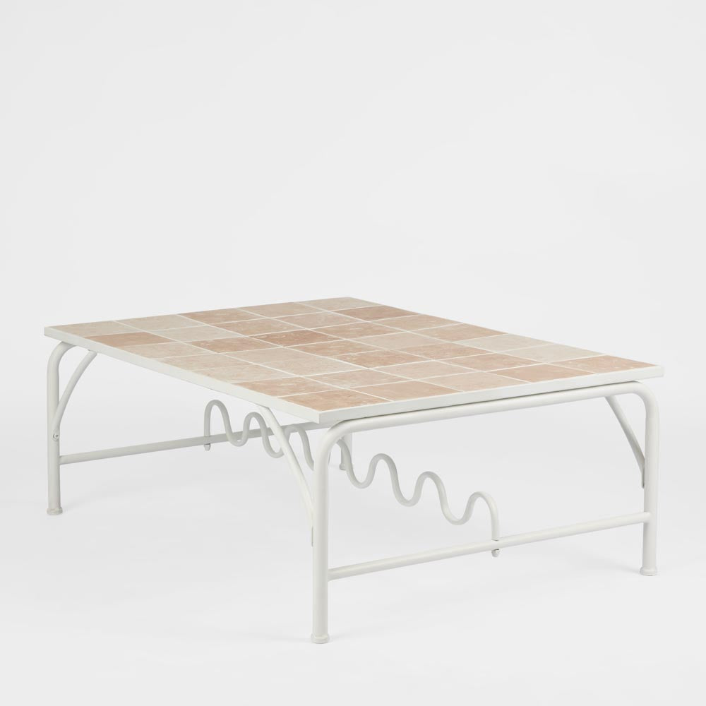 Wira Coffee Table Outdoor White with tiled top